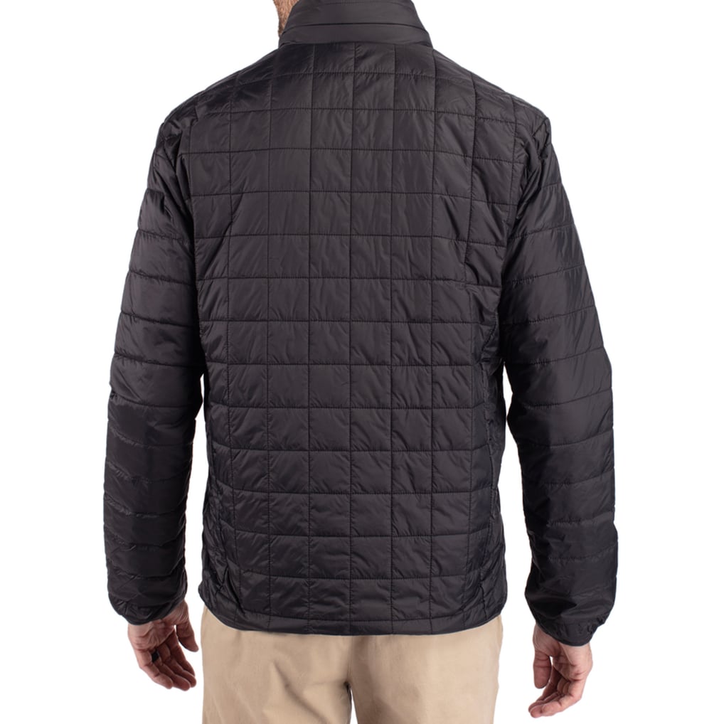  Marshall Thundering Herd Cutter & Buck Rainier Eco Insulated PrimaLoft Full-Zip Puffer Jacket - Black
